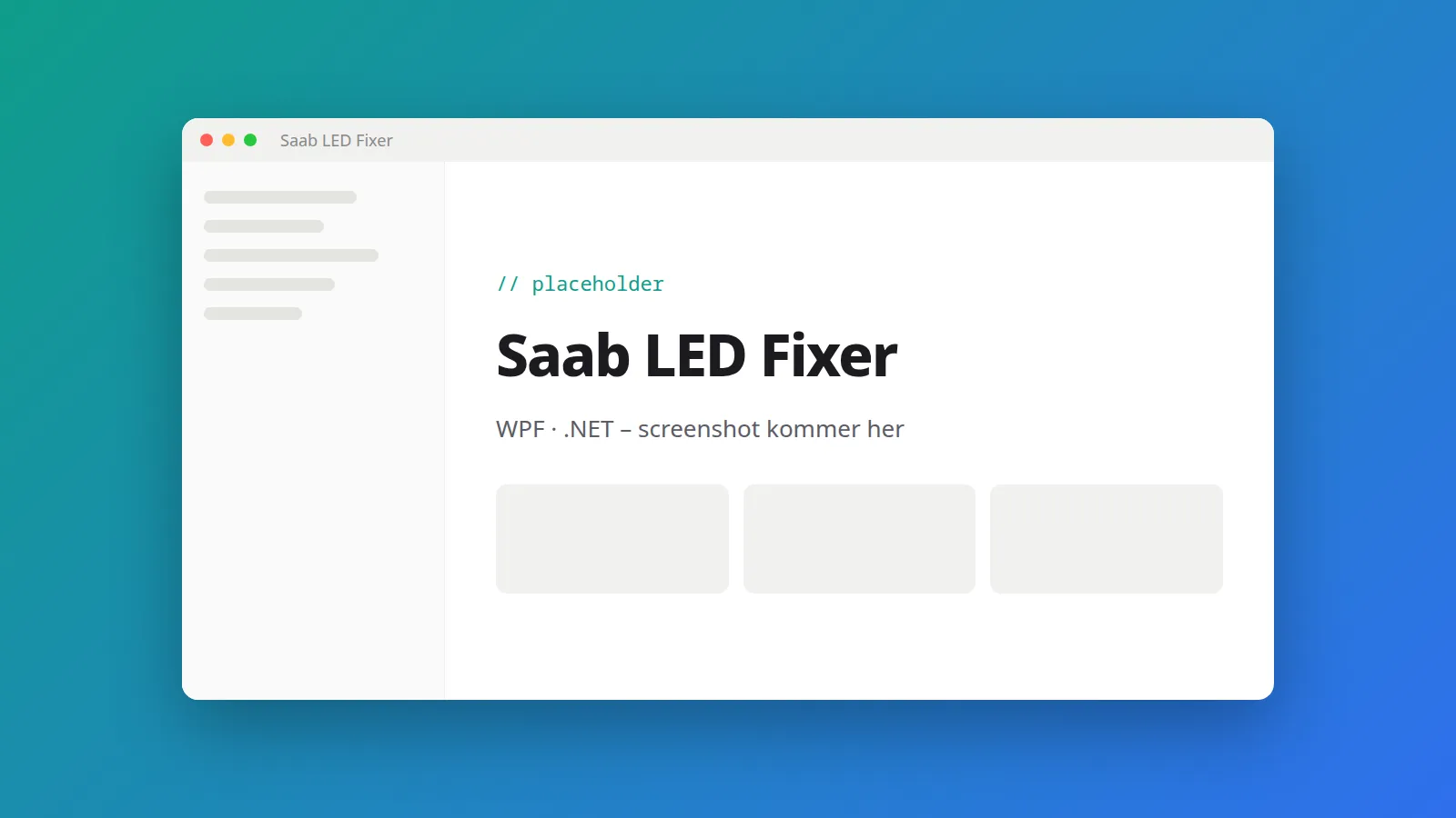 Skærmbillede af Saab LED Fixer